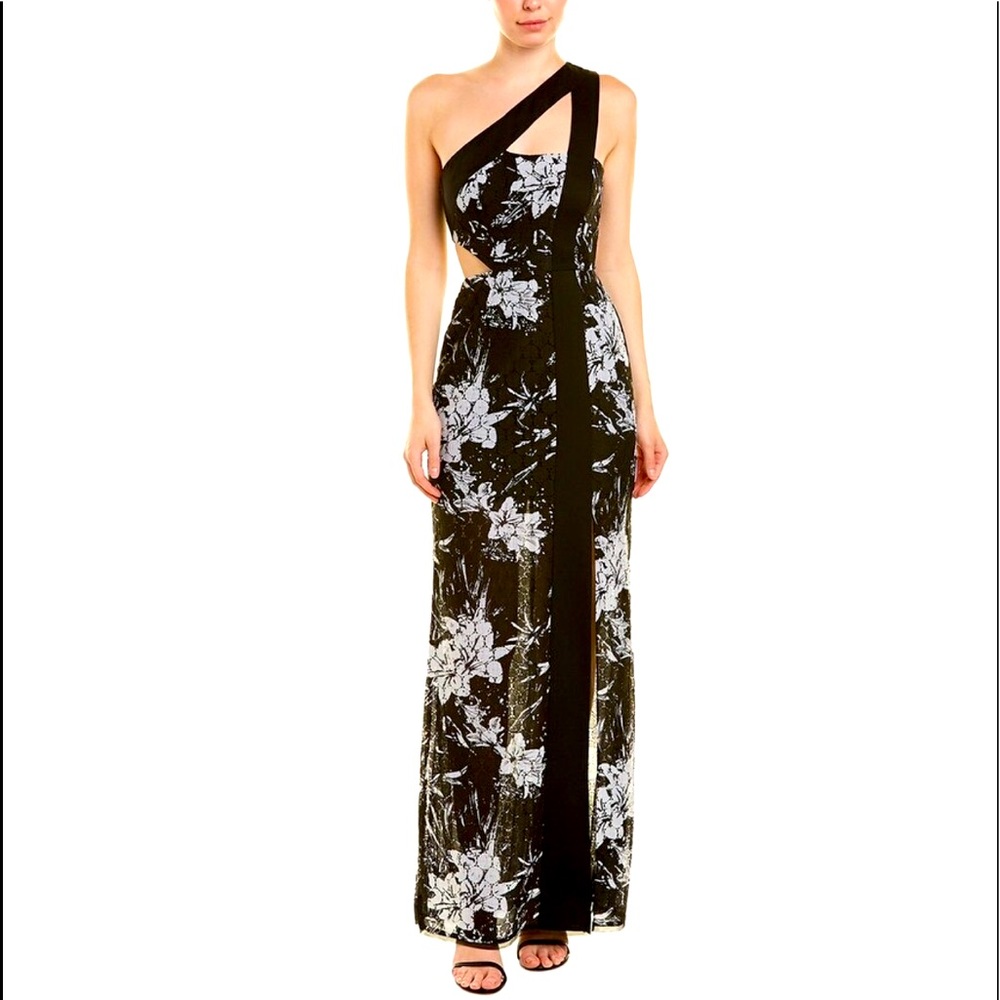 Bcbgmaxazria One-Shoulder Maxi Dress